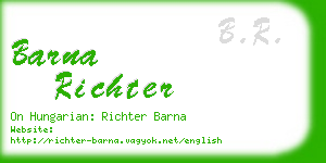 barna richter business card